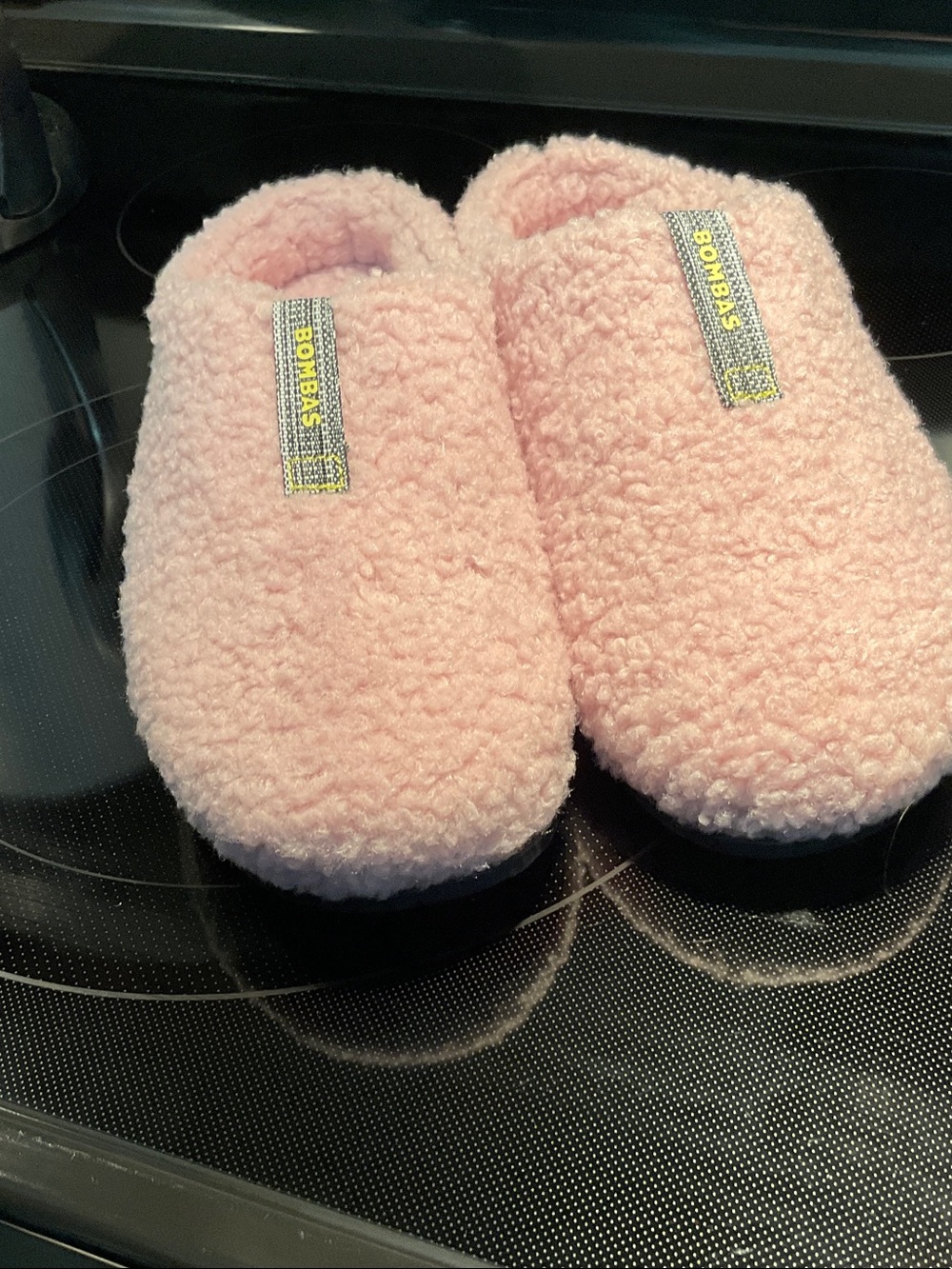 Bombas Women’s Light Pink Sherpa Slip-On Slippers Size 8 - Picture 4 of 6